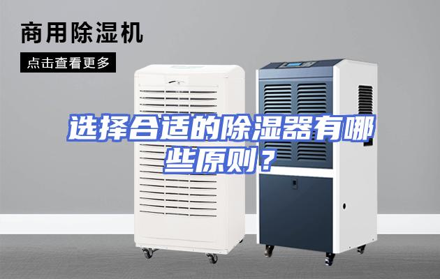 选择合适的除湿器有哪些原则？