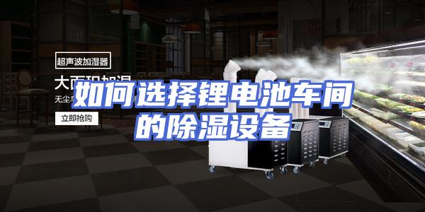 如何选择锂电池车间的除湿设备