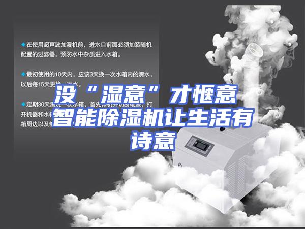 没“湿意”才惬意 智能除湿机让生活有诗意