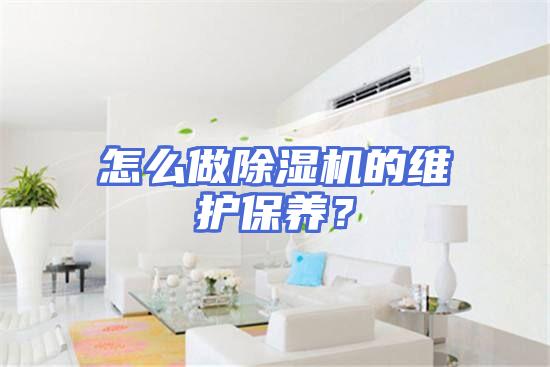 怎么做除湿机的维护保养？