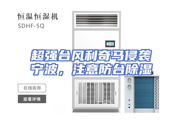 超强台风利奇马侵袭宁波，注意防台除湿