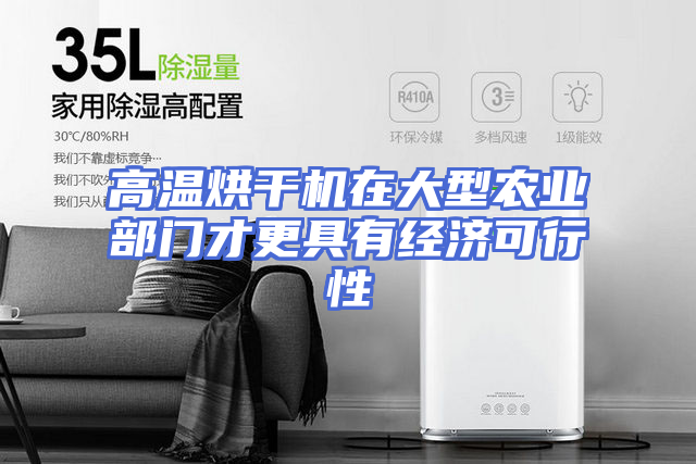 高温烘干机在大型农业部门才更具有经济可行性