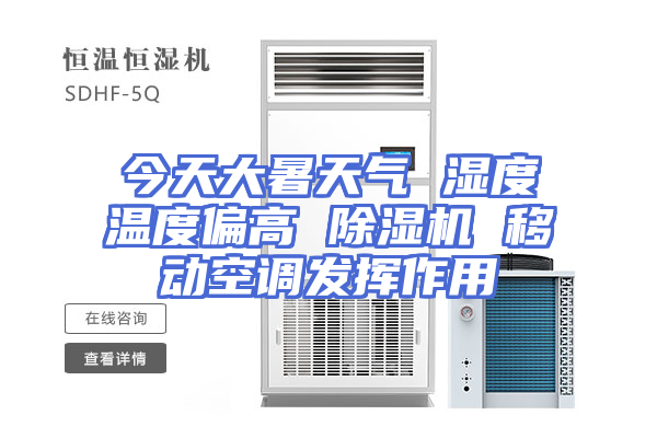 今天大暑天气 湿度温度偏高 除湿机 移动空调发挥作用
