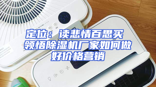定位：读悲情百思买 领悟除湿机厂家如何做好价格营销