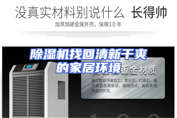 除湿机找回清新干爽的家居环境
