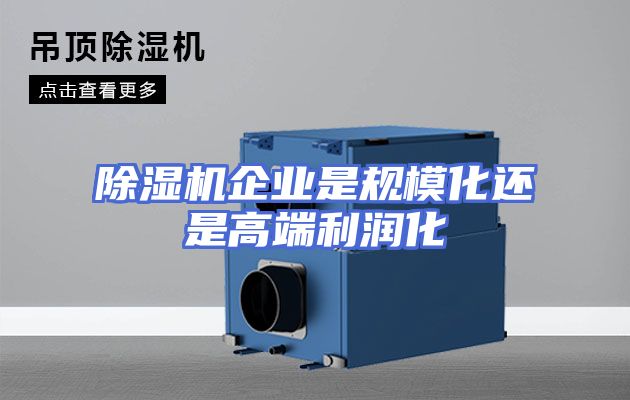 除湿机企业是规模化还是高端利润化