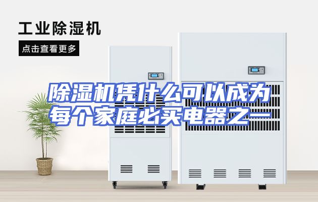 除湿机凭什么可以成为每个家庭必买电器之一