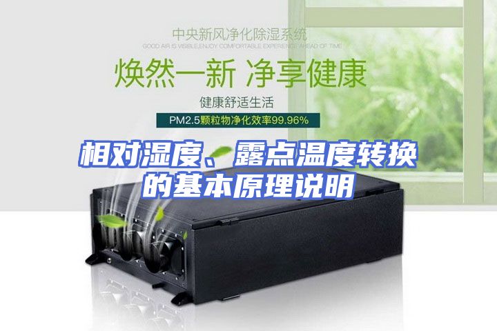 相对湿度、露点温度转换的基本原理说明