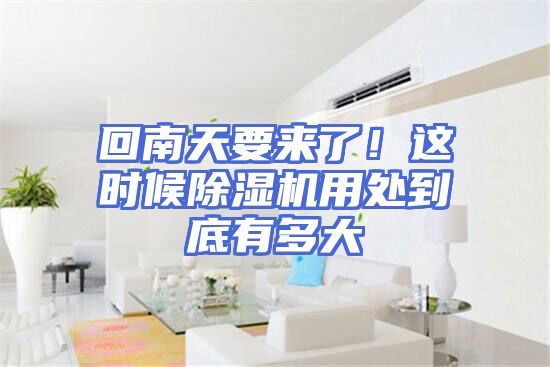 回南天要来了！这时候除湿机用处到底有多大