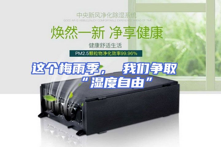 这个梅雨季， 我们争取“湿度自由”
