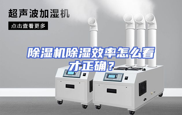 除湿机除湿效率怎么看才正确？