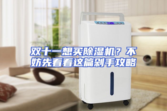 双十一想买除湿机？不妨先看看这篇剁手攻略