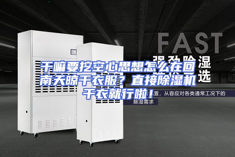 干嘛要挖空心思想怎么在回南天晾干衣服？直接除湿机干衣就行啦！
