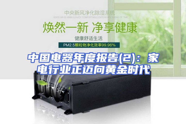 中国电器年度报告(2)：家电行业正迈向黄金时代