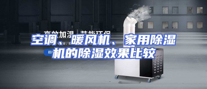 空调、暖风机、家用除湿机的除湿效果比较