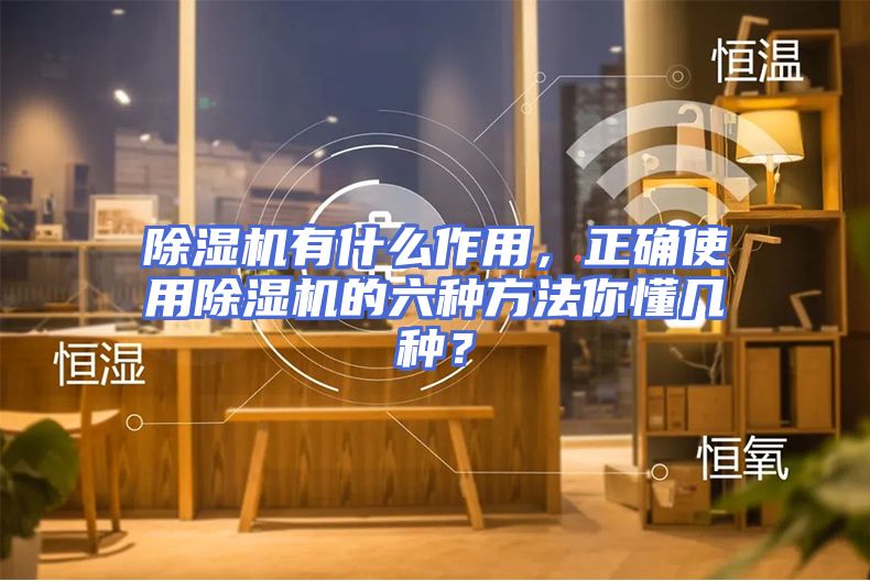 除湿机有什么作用，正确使用除湿机的六种方法你懂几种？