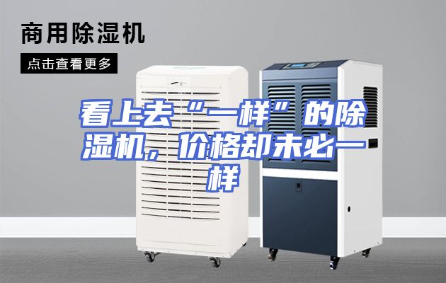 看上去“一样”的除湿机，价格却未必一样