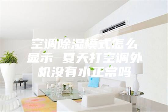 空调除湿模式怎么显示 夏天打空调外机没有水正常吗