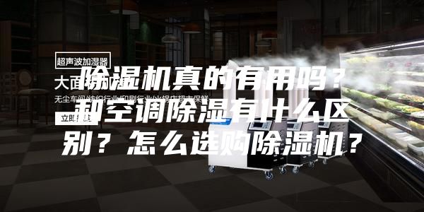 除湿机真的有用吗？和空调除湿有什么区别？怎么选购除湿机？