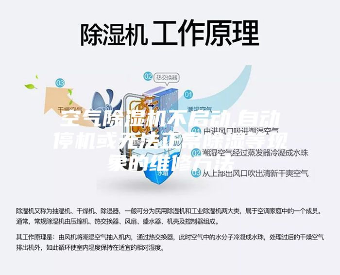 空气除湿机不启动,自动停机或无法正常除湿等现象的维修方法