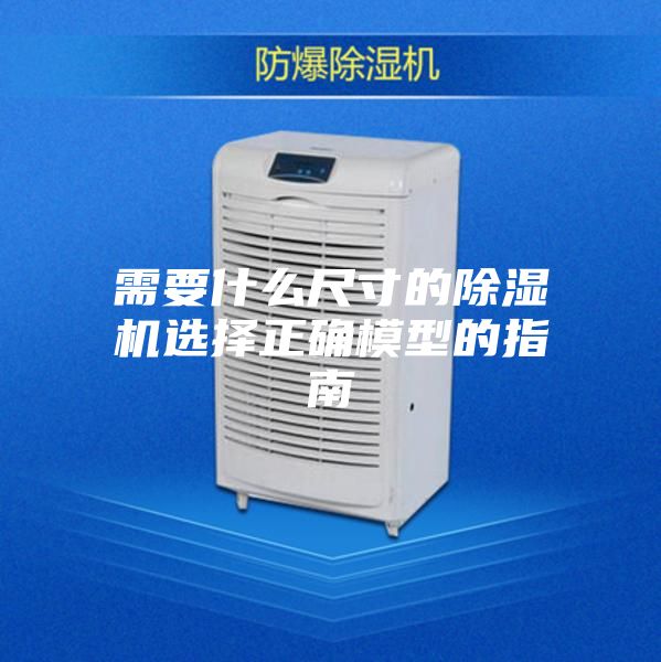 需要什么尺寸的除湿机选择正确模型的指南