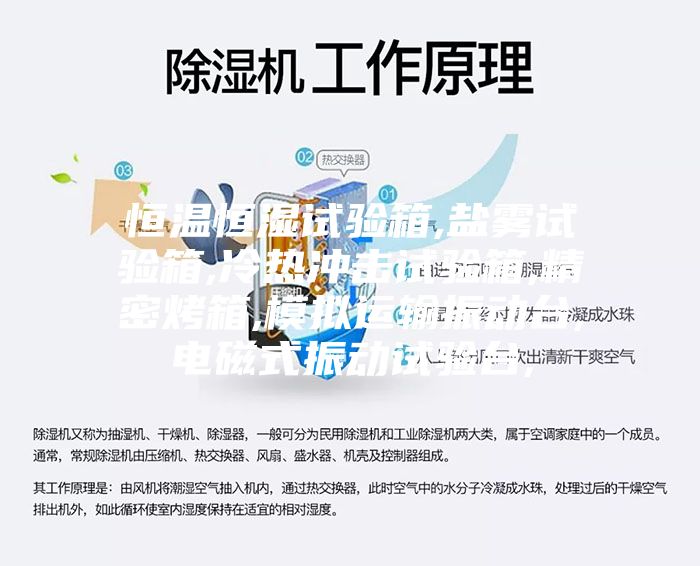 恒温恒湿试验箱,盐雾试验箱,冷热冲击试验箱,精密烤箱,模拟运输振动台,电磁式振动试验台,