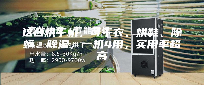 这台烘干机，可干衣、烘鞋、除螨、除湿，一机4用，实用率超高