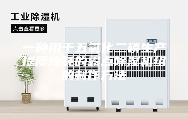 一种用于五氧化二磷生产提质降耗的露点除湿机组的制作方法