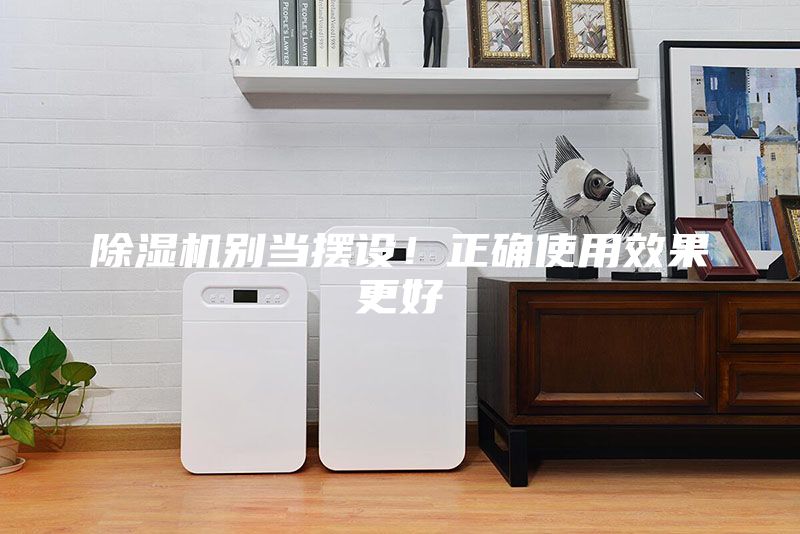 除湿机别当摆设！正确使用效果更好