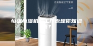 恒温恒湿机的工作原理你知道吗？