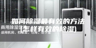 如何除湿最有效的方法(怎样有效的除湿)