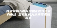 打败黄梅天的除湿机正在攻占北方市场 多元化成为未来需求新模式