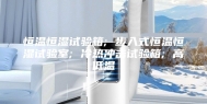 恒温恒湿试验箱; 步入式恒温恒湿试验室; 冷热冲击试验箱; 高低温