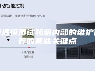 常见问题恒温恒湿试验箱内部的维护保养的某些关键点