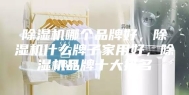 除湿机哪个品牌好，除湿机什么牌子家用好，除湿机品牌十大排名