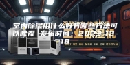 室内除湿用什么好有哪些方法可以除湿 发布时间：2023-12-18
