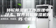 转轮除湿机工作原理中什么 保养转轮除湿机技巧【详解】