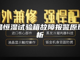常见问题恒温恒湿试验箱故障报警原理分析