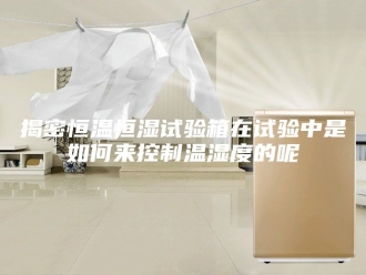 常见问题揭密恒温恒湿试验箱在试验中是如何来控制温湿度的呢