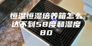 恒温恒湿培养箱怎么达不到58度和湿度80