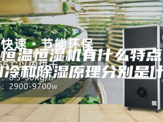 行业新闻节能恒温恒湿机有什么特点？他的制冷和除湿原理分别是什么？