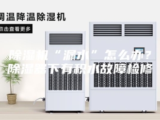 企业新闻除湿机“漏水”怎么办？除湿器下有积水故障检修