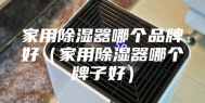 家用除湿器哪个品牌好（家用除湿器哪个牌子好）