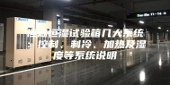 恒温恒湿试验箱几大系统：控制、制冷、加热及湿度等系统说明