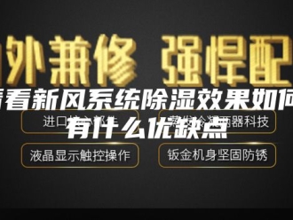 知识百科看看新风系统除湿效果如何，有什么优缺点