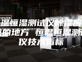 常见问题恒温恒湿测试仪除湿应注意的地方 恒温恒湿测试仪技术指标
