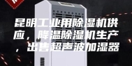 昆明工业用除湿机供应，降温除湿机生产，出售超声波加湿器