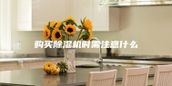 购买除湿机时需注意什么